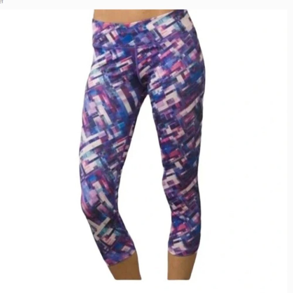 Prana Roxanne Capri Crop Legging Supernova Fractal S